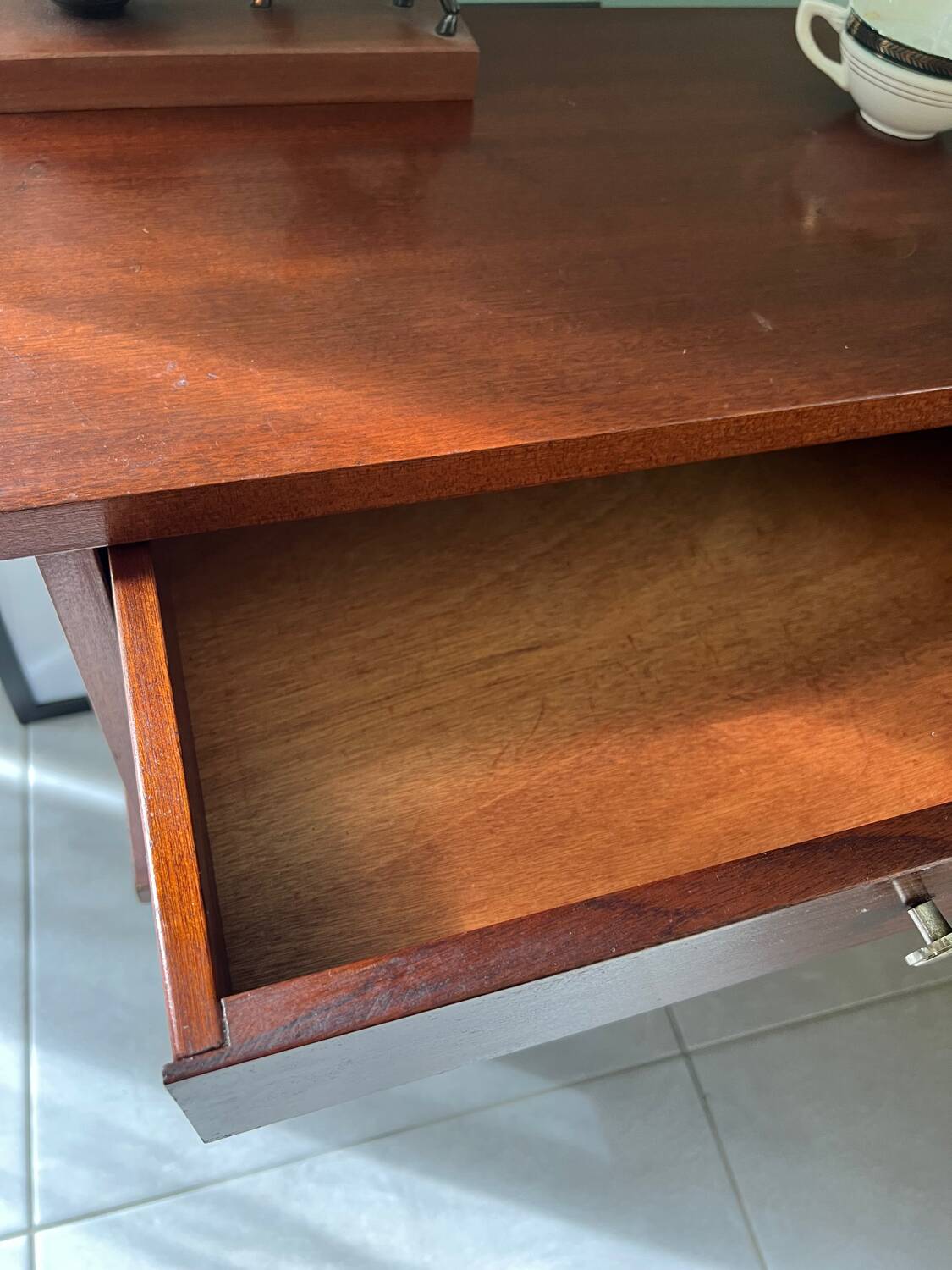 Vintage wooden bedside table