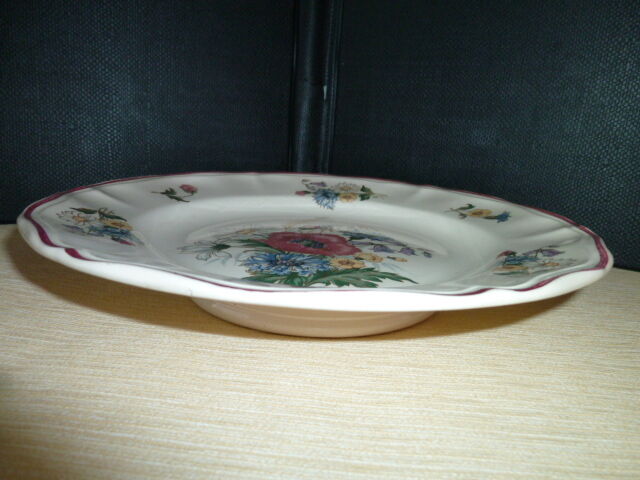 Earthenware compotier dish Digoin Sarreguemines model Agreste