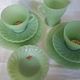 Vintage Fire-King Jadeite Swirl/Shell Coffee Set – 6 Pcs (Original Label)