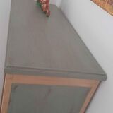 Library furniture with solid beech cornice scandinavian