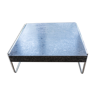 Silver grey stone coffee table