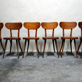 Suite of 6 Baumann 73 chairs, 60s