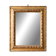 Antique wall mirror with a carved gilded frame featuring leaf motifs.