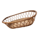 Grand panier oblongue en osier tressé
