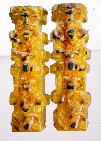 Matius Totem French Pop Art wall lights, sculpture, 1970