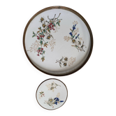 Ancient ceramic platter and bottle coaster