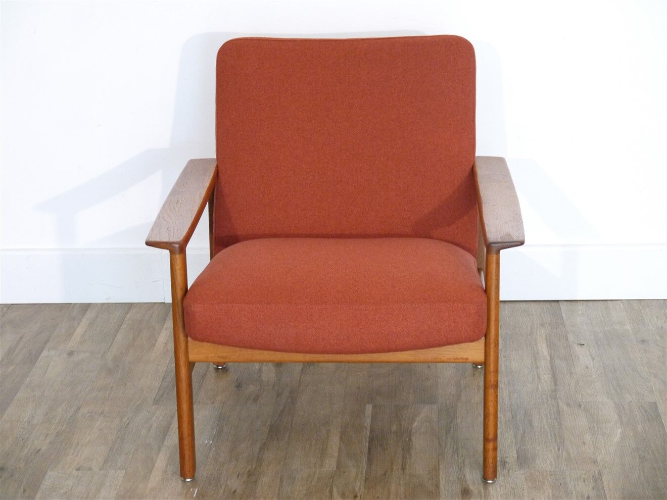 Fauteuil vintage scandinave en teck 1960