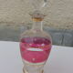 Service a liqueur composé d'une carafe et de 5 verres avec des etoiles ciselées, bouchon en forme de coeur a facettes vintage 1950