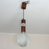 Suspension en verre et bois, 1960