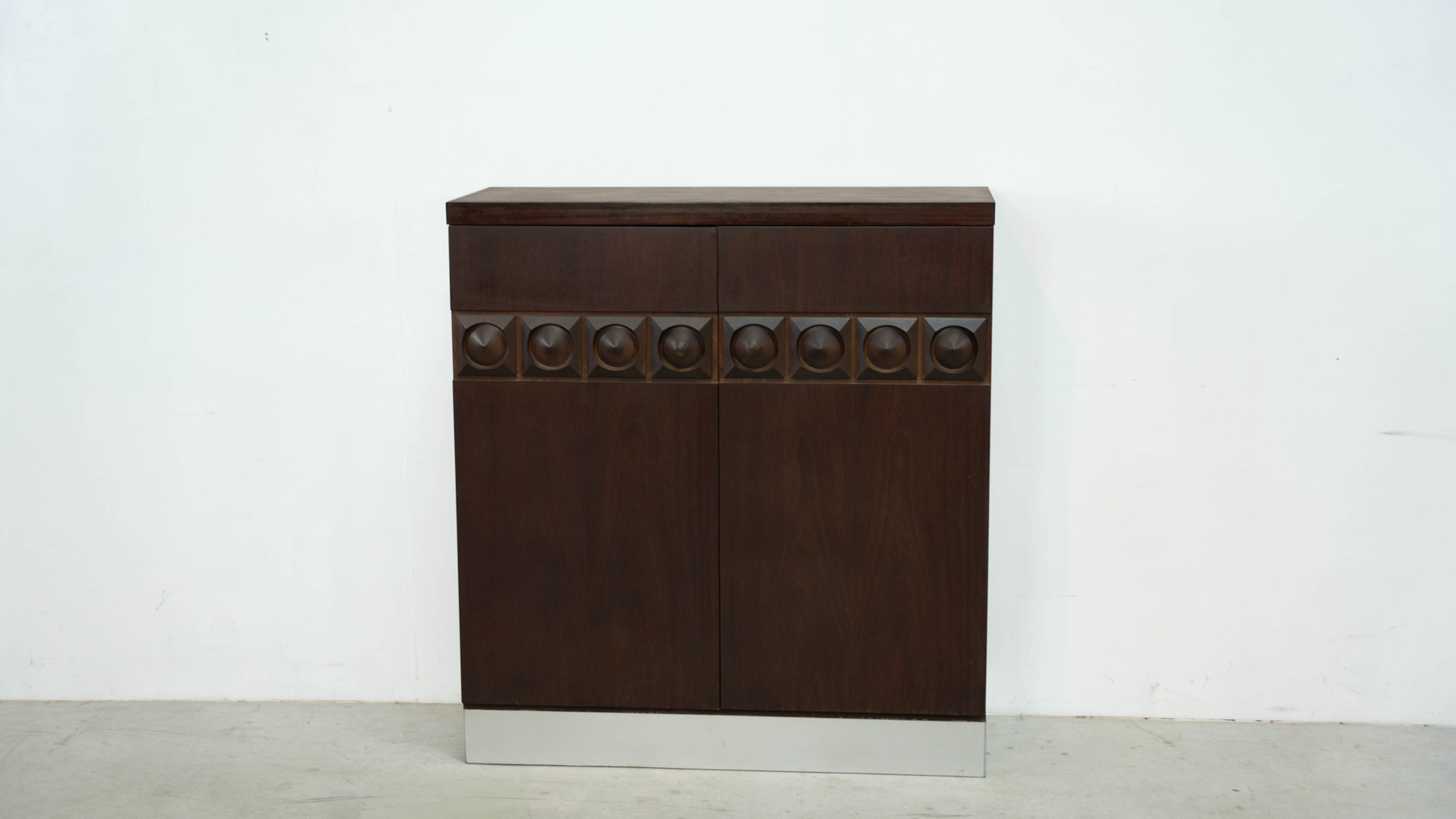 1970's brutalist bar cabinet