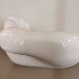 Empty pocket XXL vintage hand in white ceramic