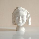 Plaster head sculpture