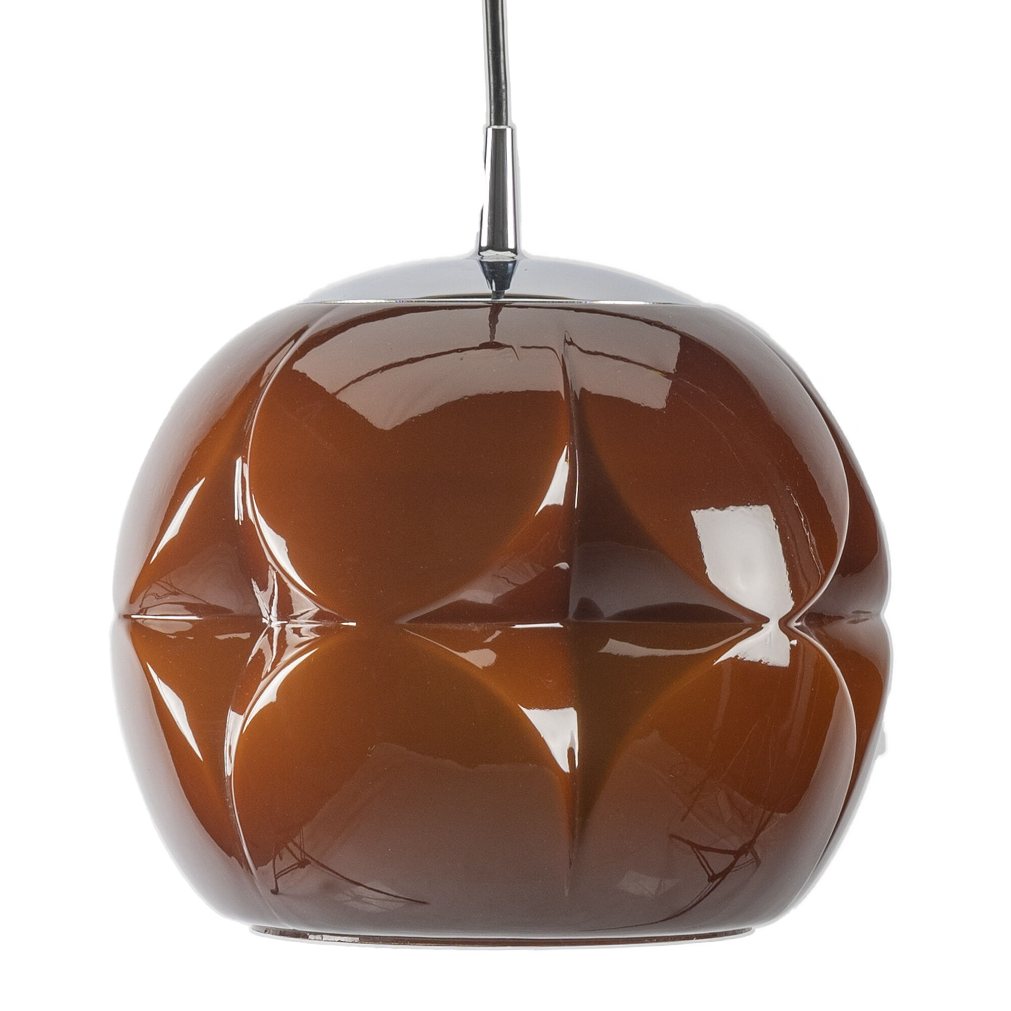 Brown chrome pendant lamp for peill & putzler