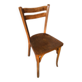 Old vintage baumann light wood bistro chair #a566