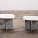 Set of Two Marble Tables - Italian Design, 1980s