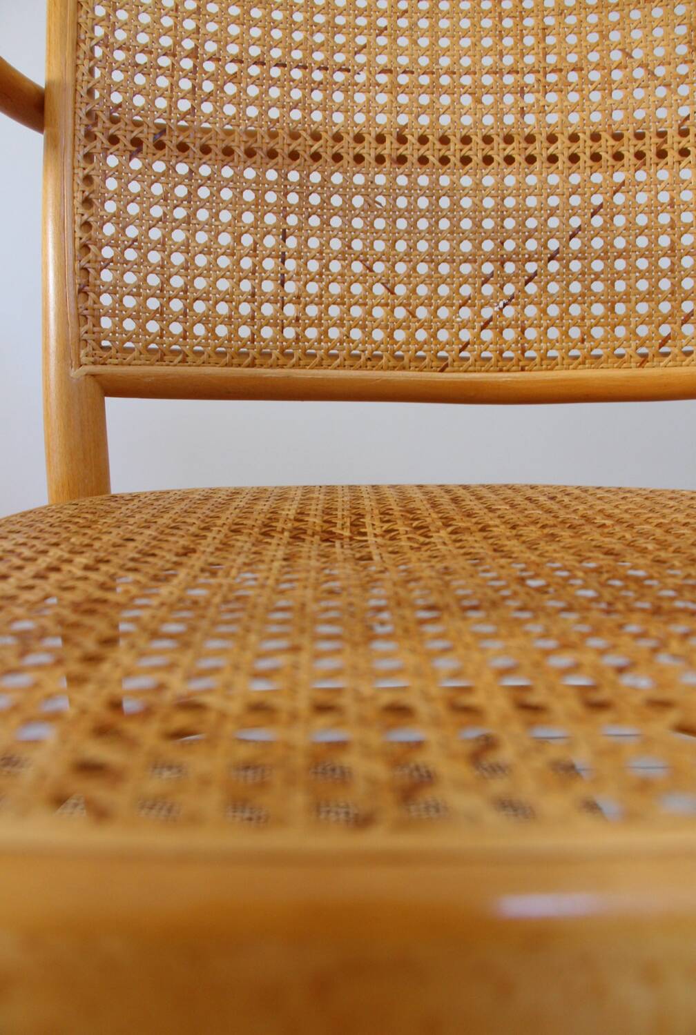 Set of 4 wooden and cane chairs model Prague 811 by Josef Hoffmann