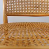 Set of 4 wooden and cane chairs model Prague 811 by Josef Hoffmann