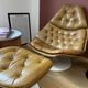 Swivel armchair and footrest FS588 by Geoffrey Harcourt for Artifort