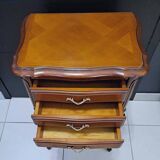 Louis XV style 3-drawer bedside tables