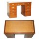 Vintage Harrods Kennedy desk in military campaign style with drawers.