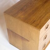 Wall-Mounted Chest Of Drawers Made In Rosewood By Albert Hansen From 1960s