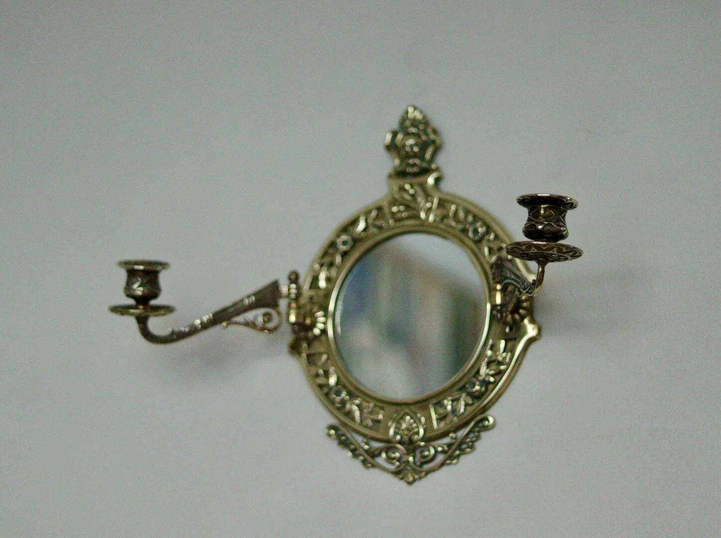 Single vintage Swedish brass sconce