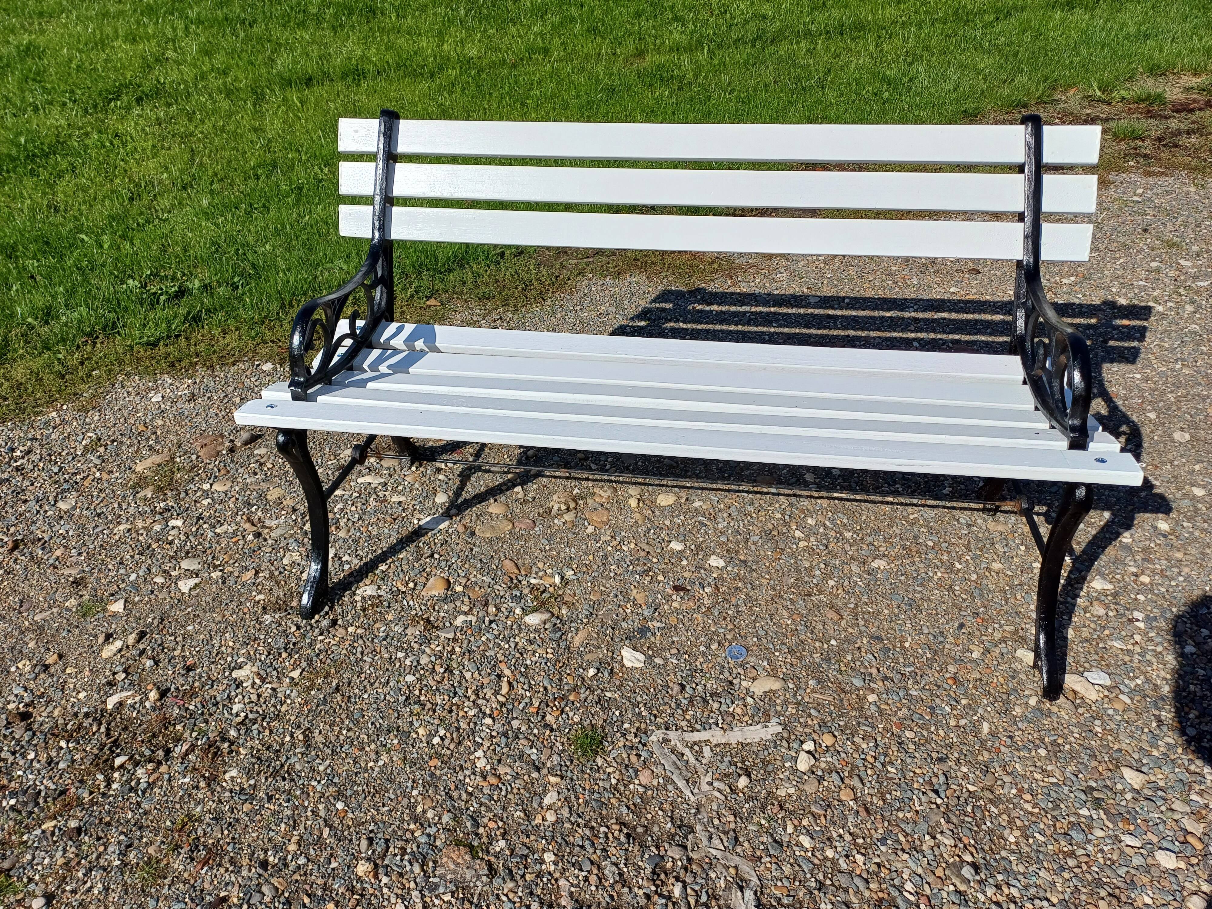 1900 Cast Iron and Wood Bench