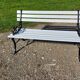 Banc de jardin en fonte et bois, 1900