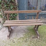 Banc ancien en bois, France XIXè s.