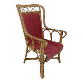 Fauteuil en rotin années 1920-1930