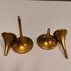A set of candle sticks, in solid brass, made by Malm Denmark in the 1960s