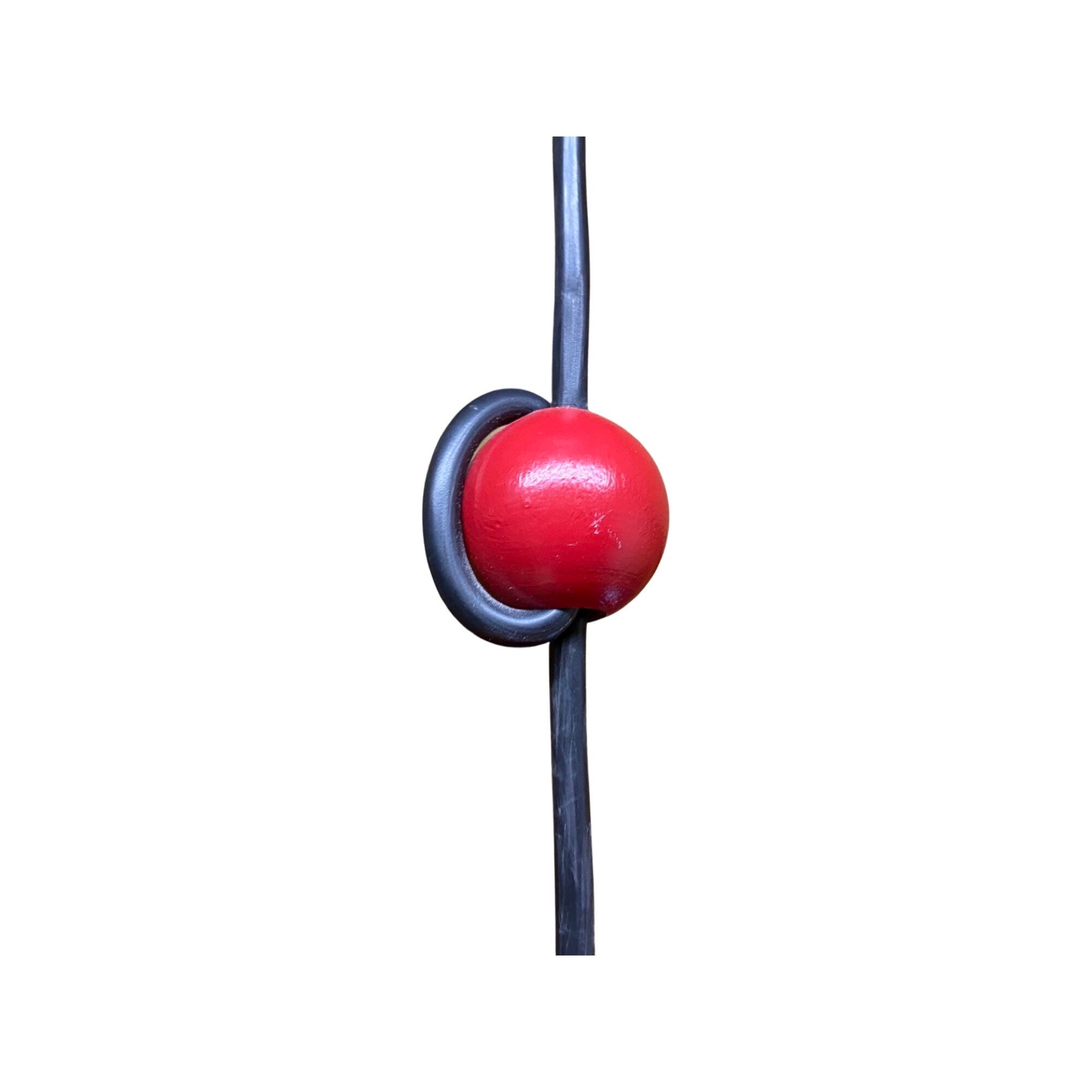 Retro Red Designer Pendant Light | Metal Hanging Vintage Designer Lamp From The Mid-Century