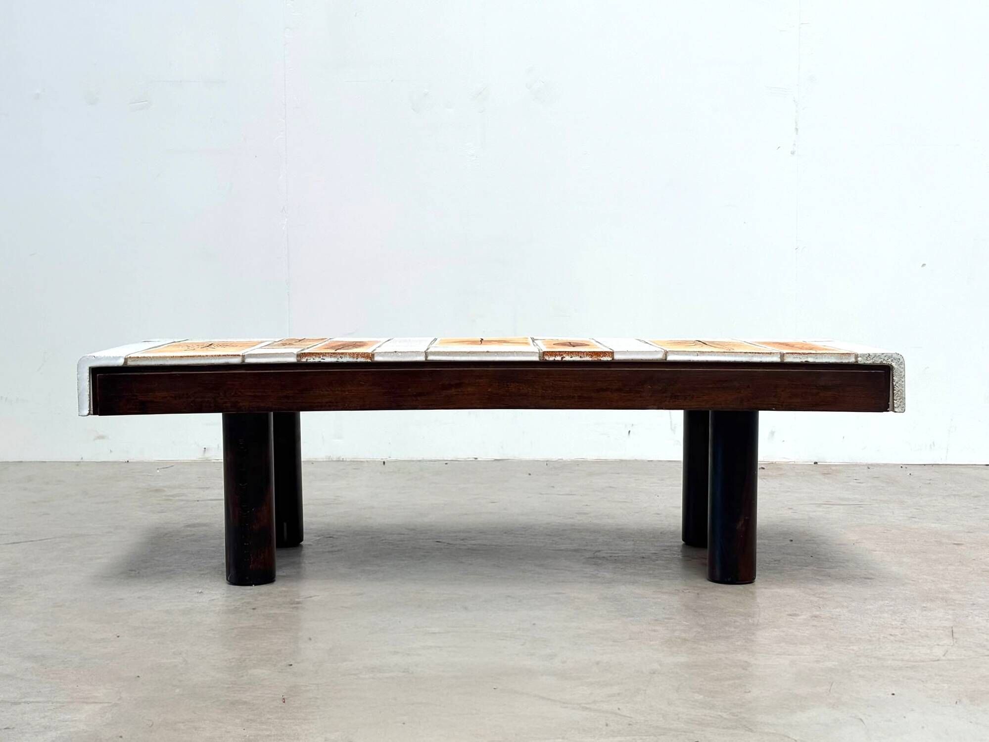 Roger Capron white ceramic coffee table