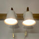 Paire d'appliques blanches design 1950.