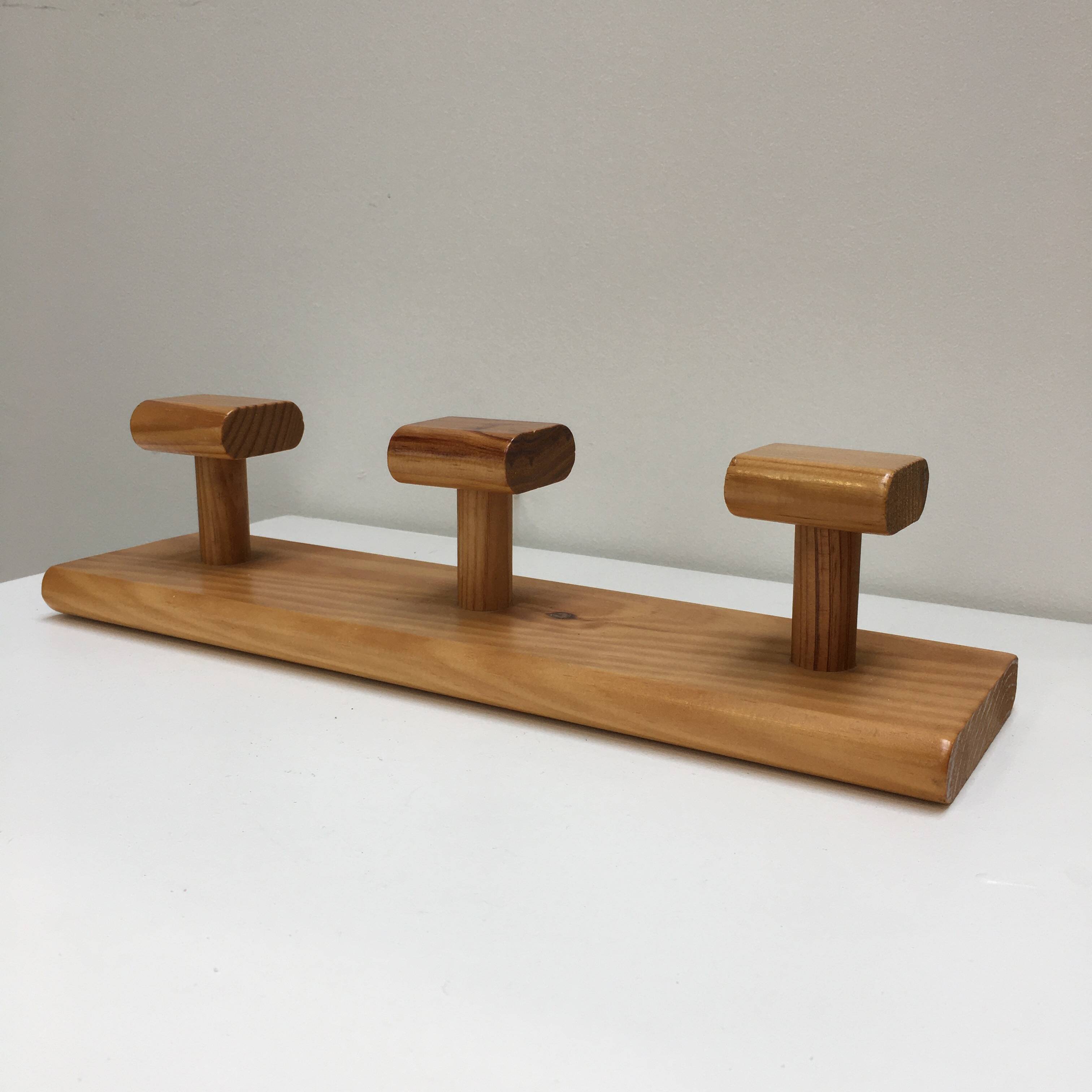 Modernist pine coat rack