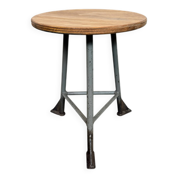 Tabouret d'atelier industriel gris, années 1960