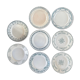 Set of 8dessert plates mismatched Iron Earth XIXth