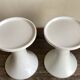 Pair of bedside tables 1970 Space Age in white ABS