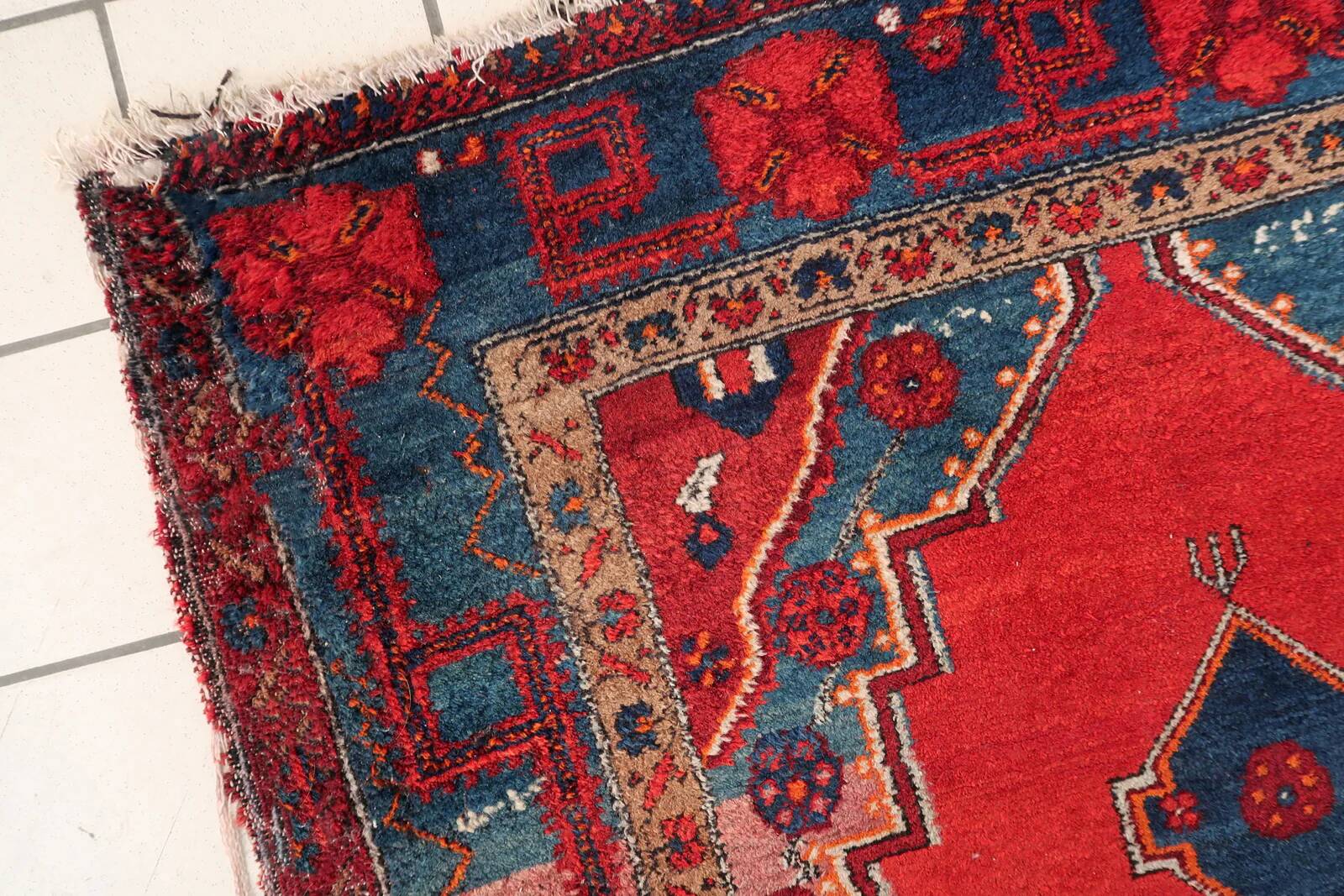 Antique 1920s Persian Malayer rug 127cm x 220cm - 1C1252