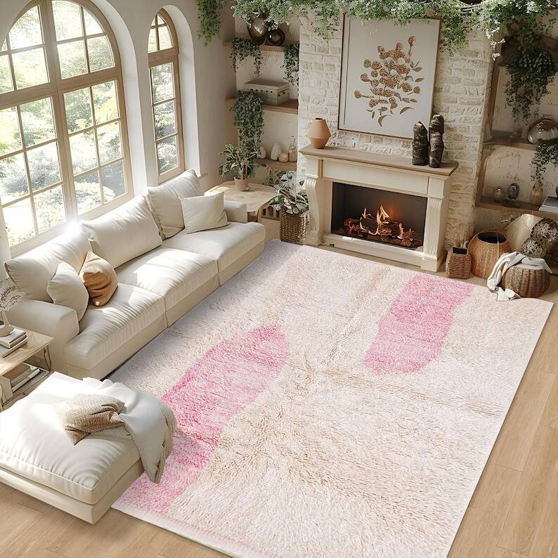 Tapis traditionnel en laine naturelle