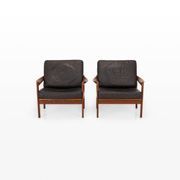 Vintage easy chairs by Illum Wikkelsø for Niels Eilersen, 1960s, set of 2