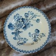 20 mismatched antique flat plates in ironstone
