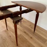 Half-moon table in mahogany from Honduras Louis XVI style