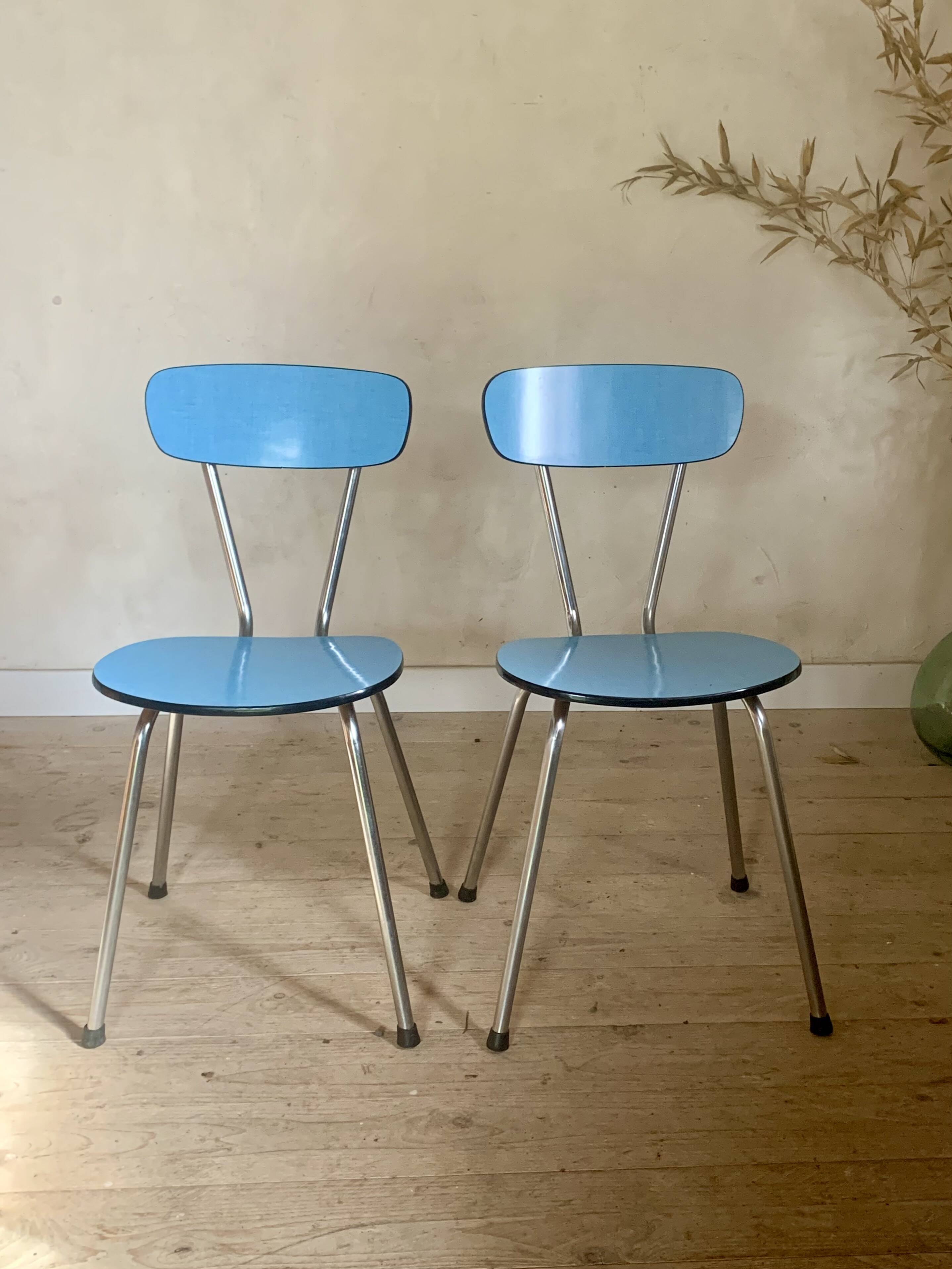 Vintage Blue Formica Chairs