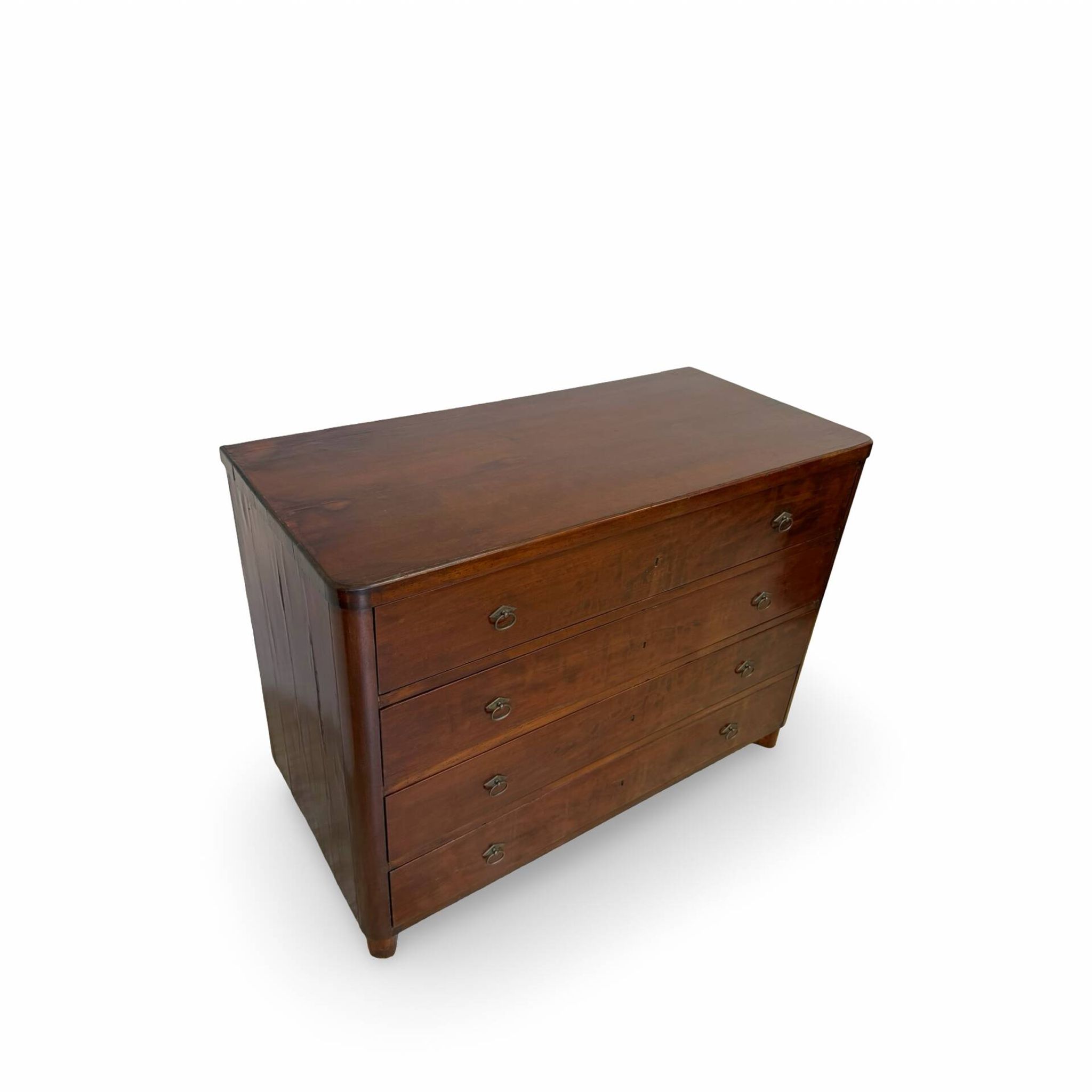 Commode en noyer burl art déco italien, années 1850.