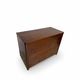 Italian art deco burl walnut chest of drawers, 1850s.