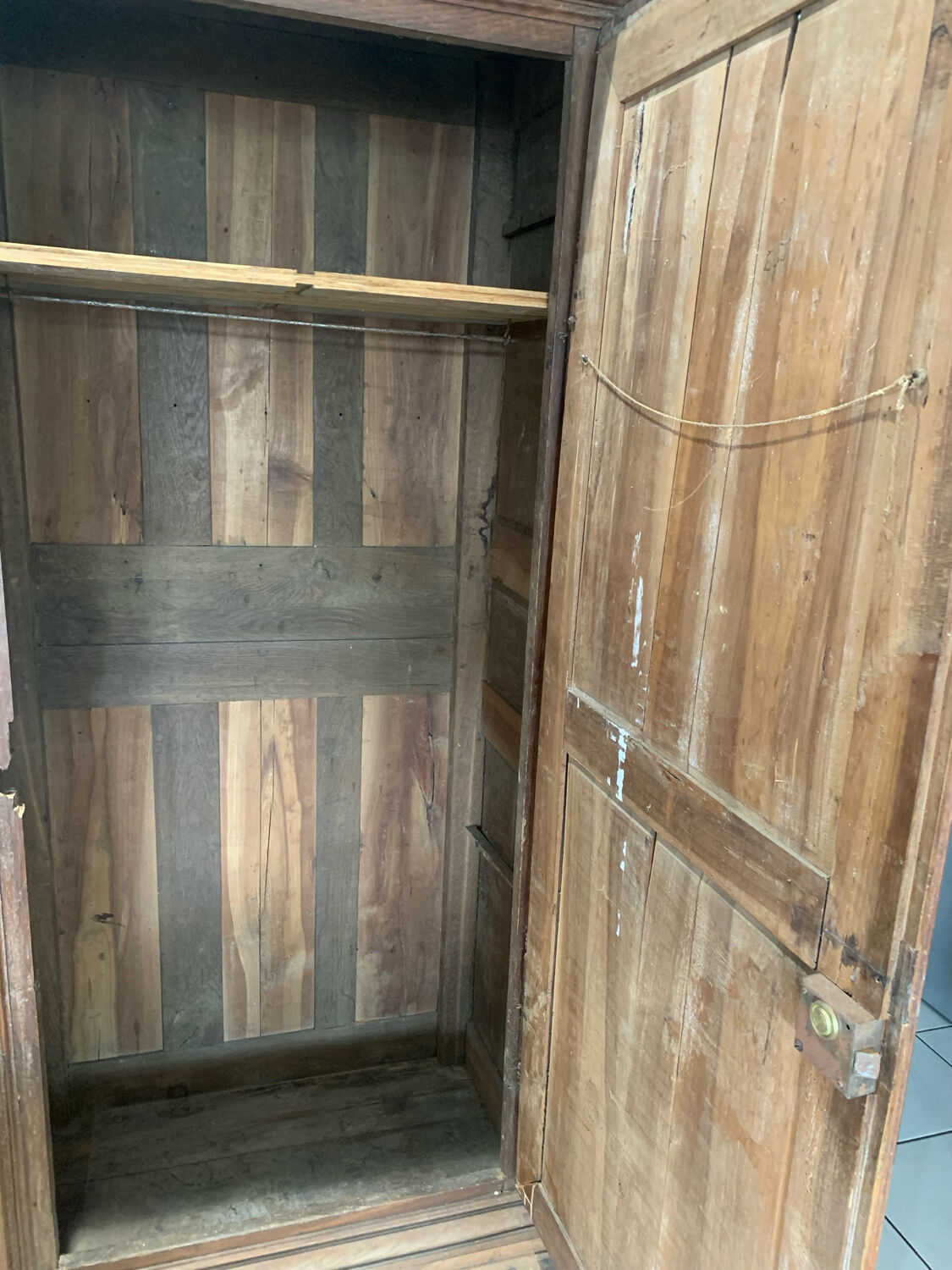 Old 18th century walnut and oak bonnet maker