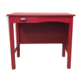 Wooden desk vintage red