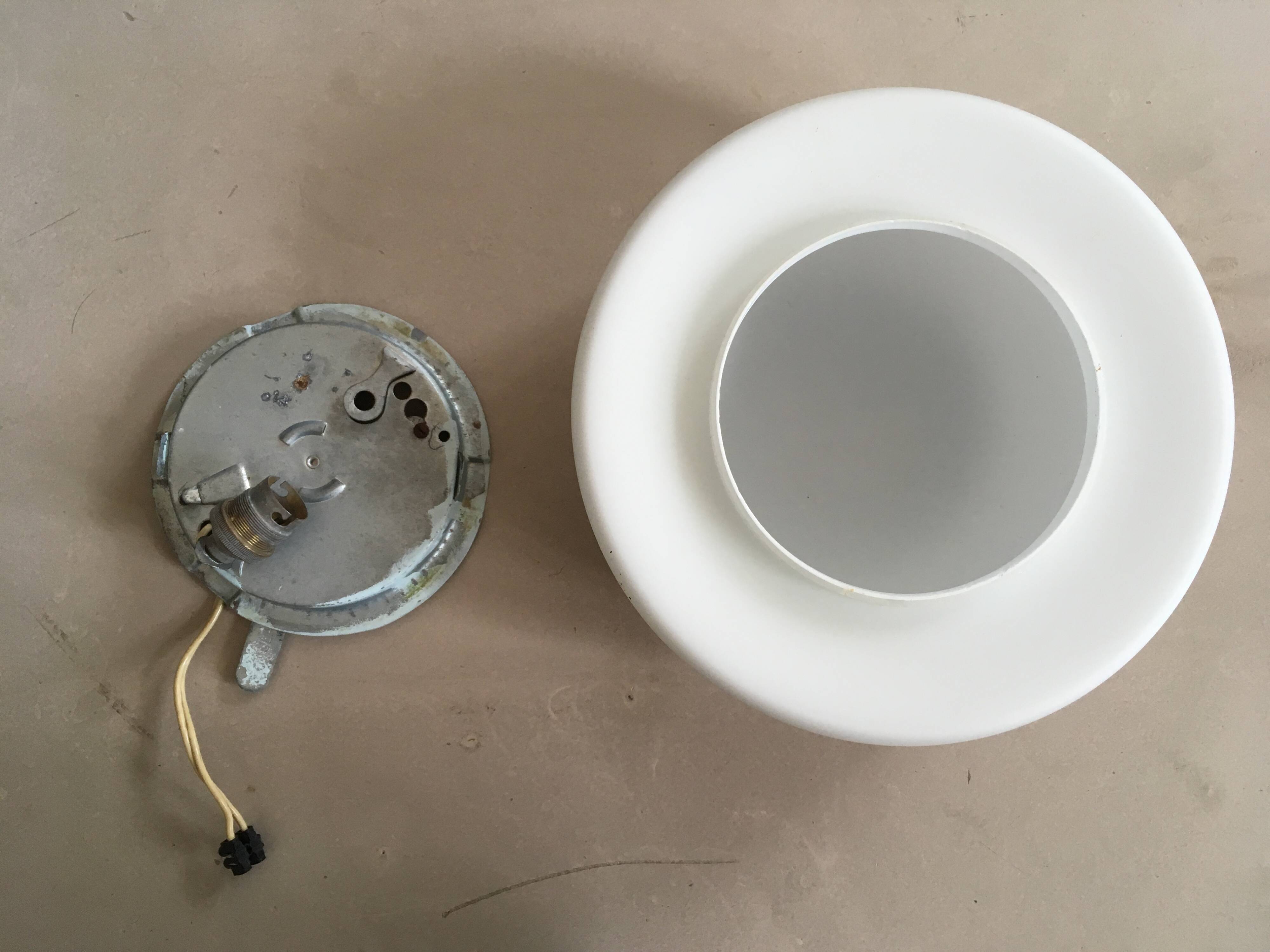 Vintage opaline wall or ceiling light