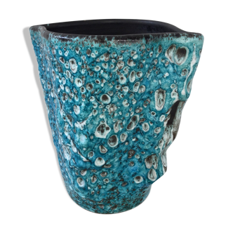 Fat Lava Blue Vase 1960